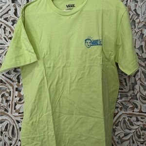 Vans Neon Lime Short Sleeve Tee with Mini Chest Logo
